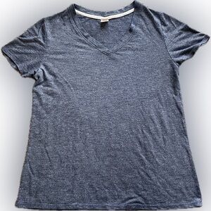 HOMAGE Heather Navy V-Neck Short Sleeve Tee